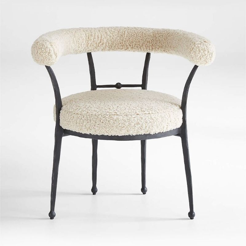 ~/Maple Brass and Fabric Armchairs